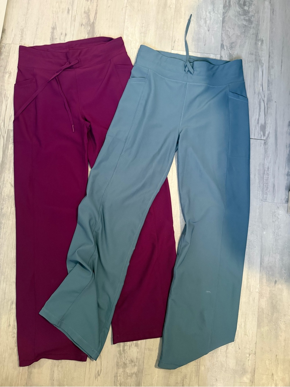 32 Degrees Boot-Cut Active Pants in Teal and Magenta